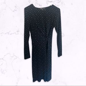 BANANA REPUBLIC Navy Polka Dot Dress